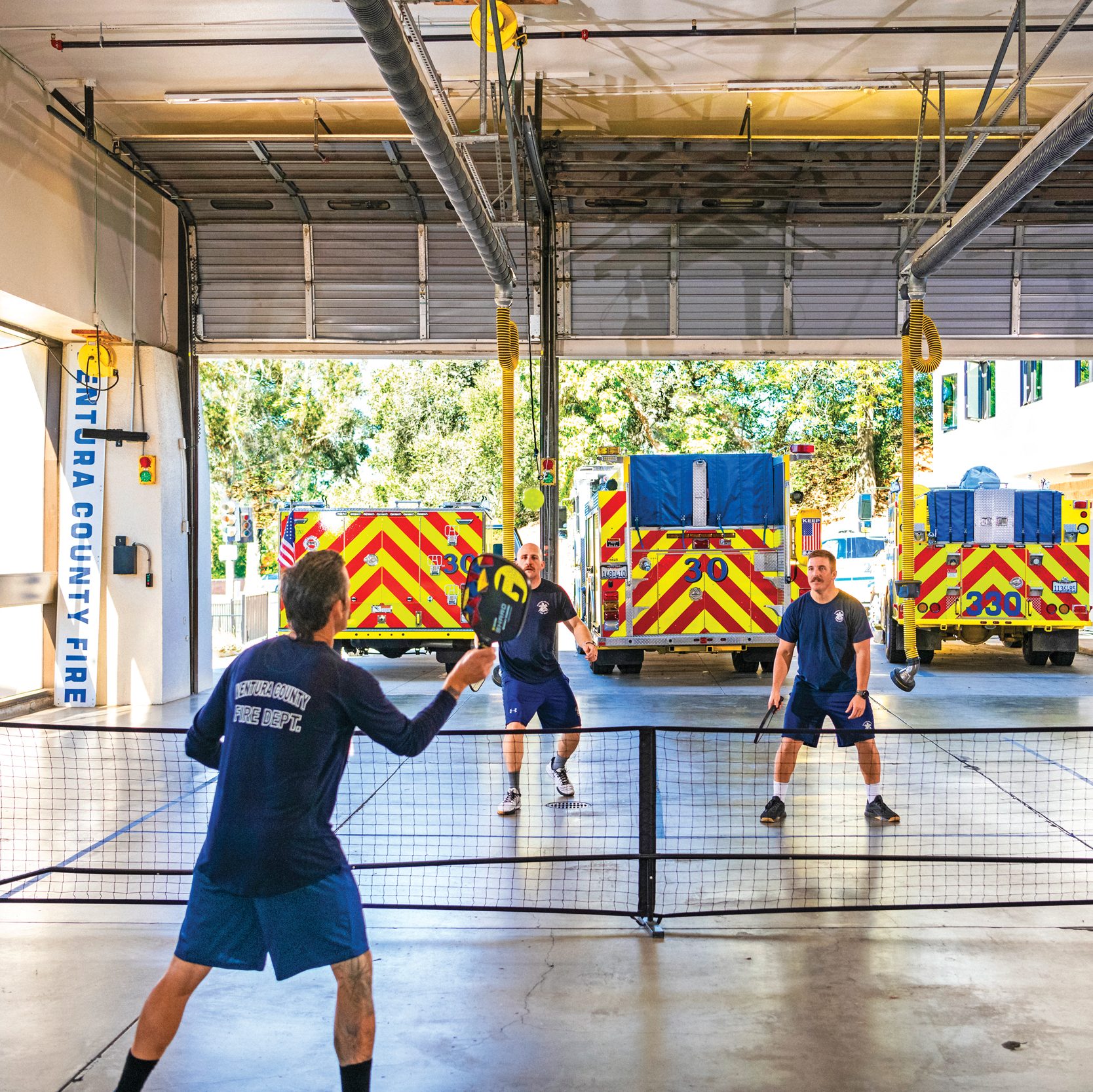 InPickleball | Keeping Fit - Ventura firefighters playing pickleball to stay in shape, lessen injuries, and meet their required workout period during shifts