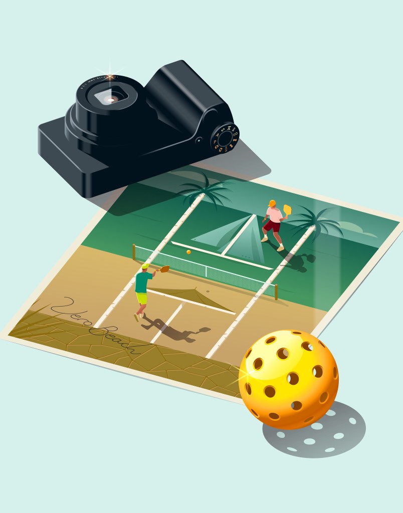 InPickleball | Quiz | Where Should You Play And Vacay | Illustration by Andrew NYE